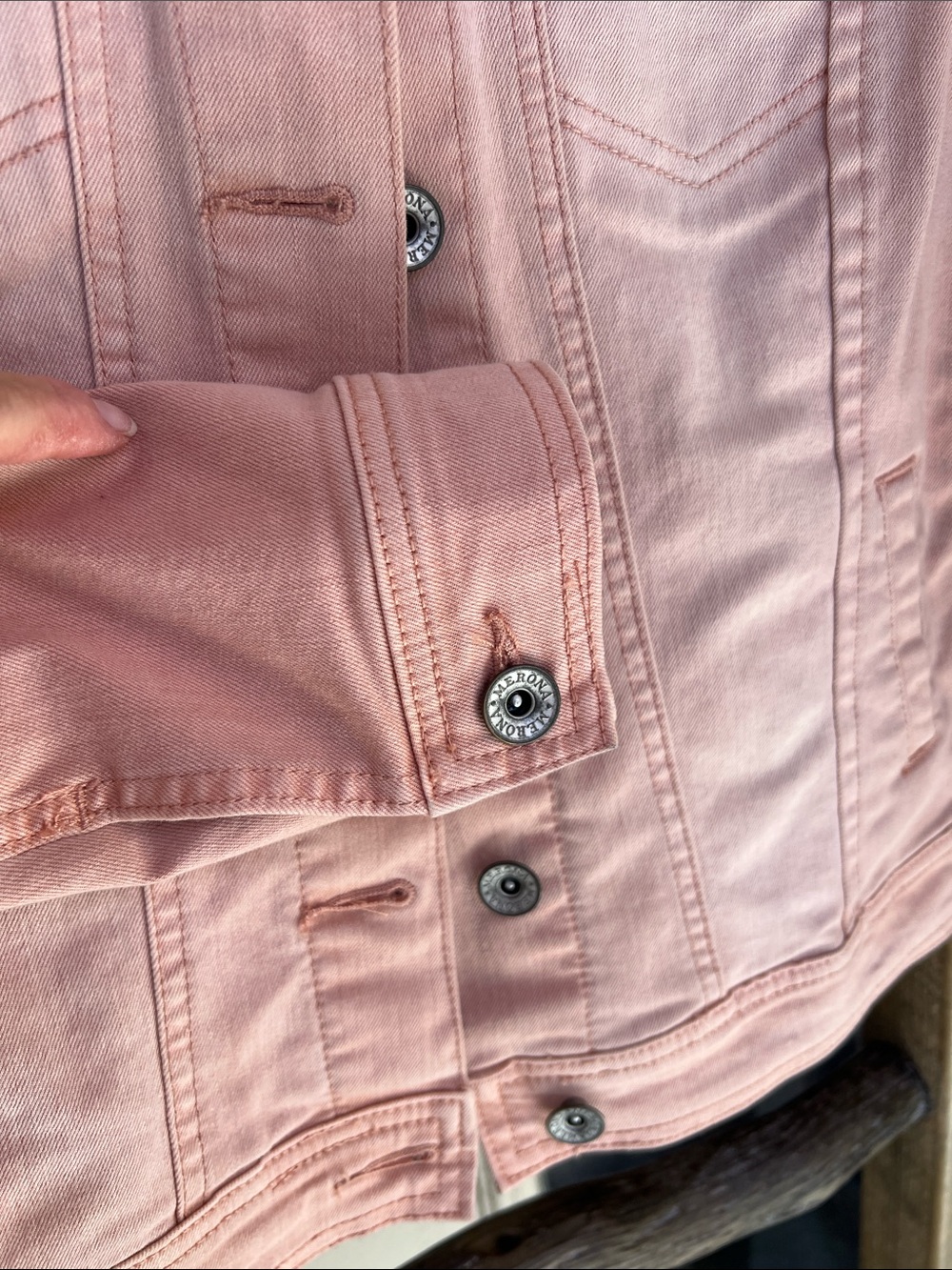 Merona Dusty Rose Jean Jacket - Picture 6 of 7